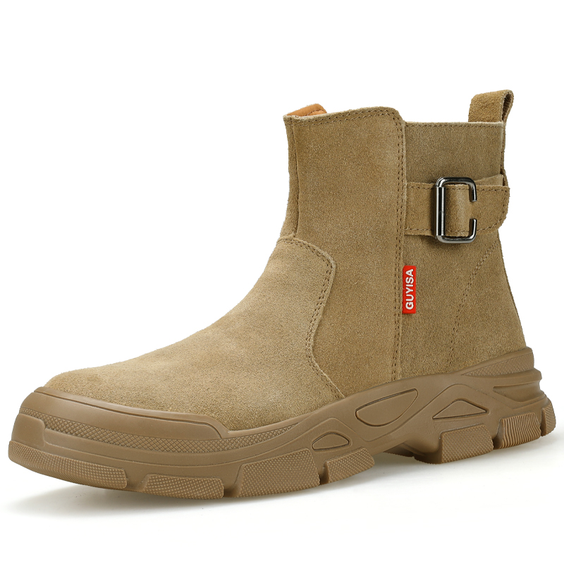 LANOUDUN Impact Resistant Thermal High top Outdoor Shoes Unisex Brown
