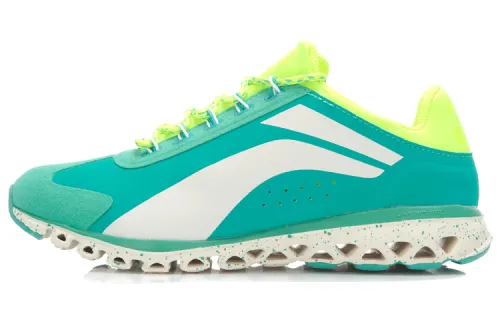 Li Ning Synthetic Leather, Textile Cushioning Slip Resistant Abrasion Resistant Lightweight Low top Running Shoes