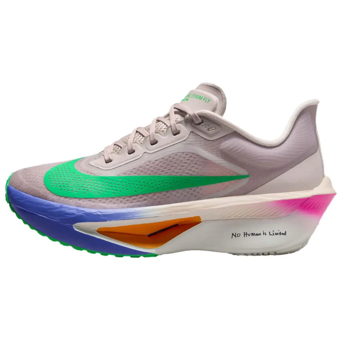 Nike Zoom Fly 6 Breathable Support Marathon Running Shoes Women's Light Purple Green
