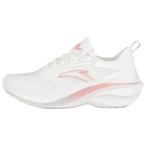 Anta Leaf 1.0 Cushioning Slip Resistant Abrasion Resistant Low top Casual Running Shoes Women's White Pink