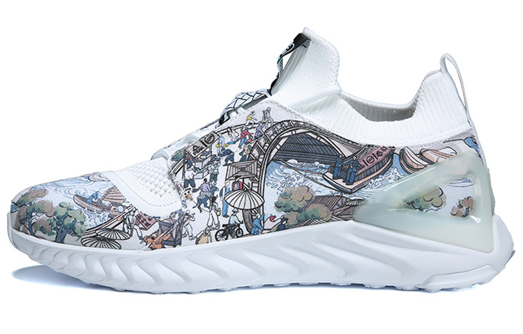 PEAK Abrasion Resistant Breathable Low top Running Shoes Men’s White
