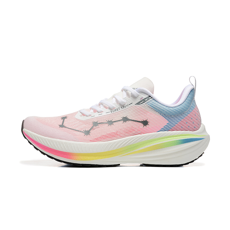 DUANGOU Mesh Low top Sports Running Shoes Unisex White Pink Blue