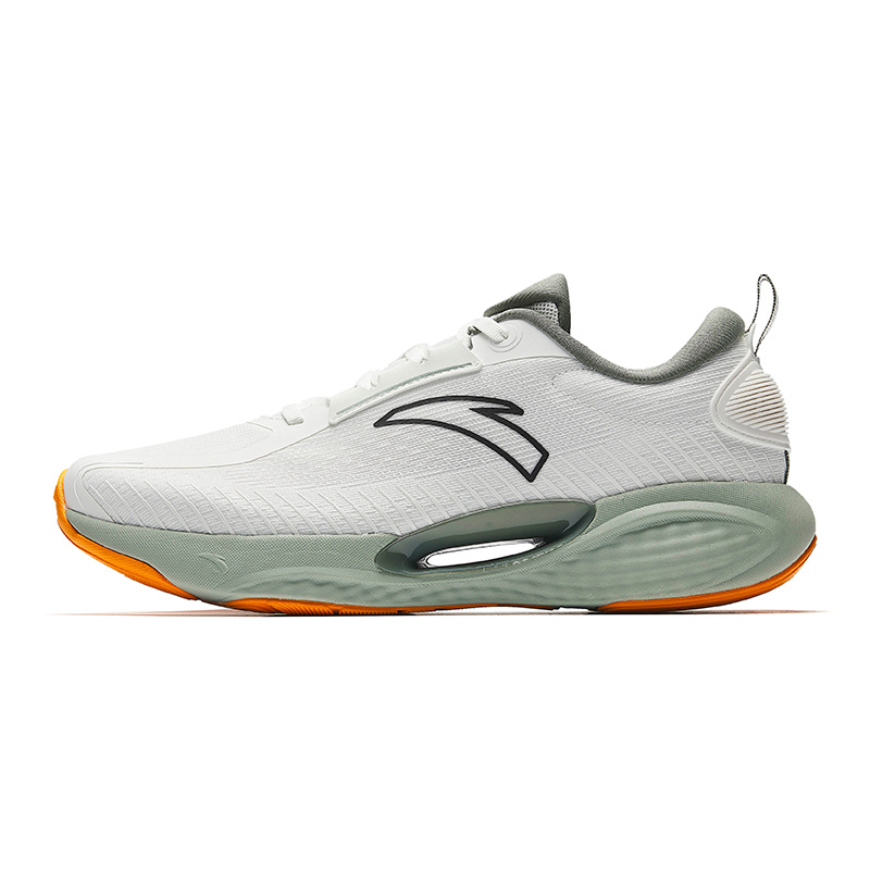 CHAOJIANTA Cushioning Slip Resistant Abrasion Resistant Low top Casual Running Shoes Men’s White Black Orange
