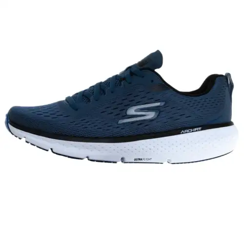 Skechers Cushioning Abrasion Resistant Breathable Moisture Wicking Lightweight Low top Running Shoes Men's Blue