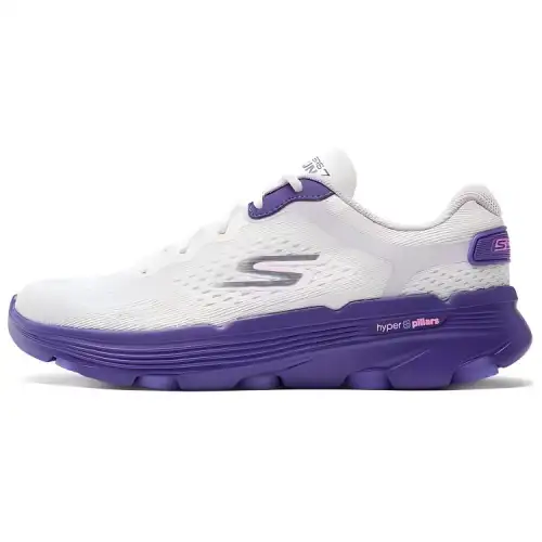 Skechers GO RUN 7.0 Soft And Comfortable Abrasion Resistant Low top Running Shoes Women's White Purple