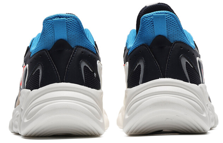 361° Fashion Trend Mesh, Synthetic Leather Cushioning Breathable Lightweight Low top Running Shoes Men’s White Blue