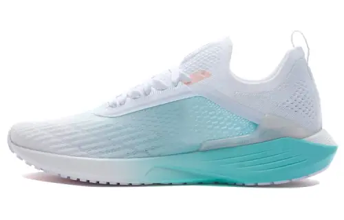 Li Ning Super Light 17 Fabric Breathable, Rebound, Slip Resistant Low top Running Shoes Women's White Green