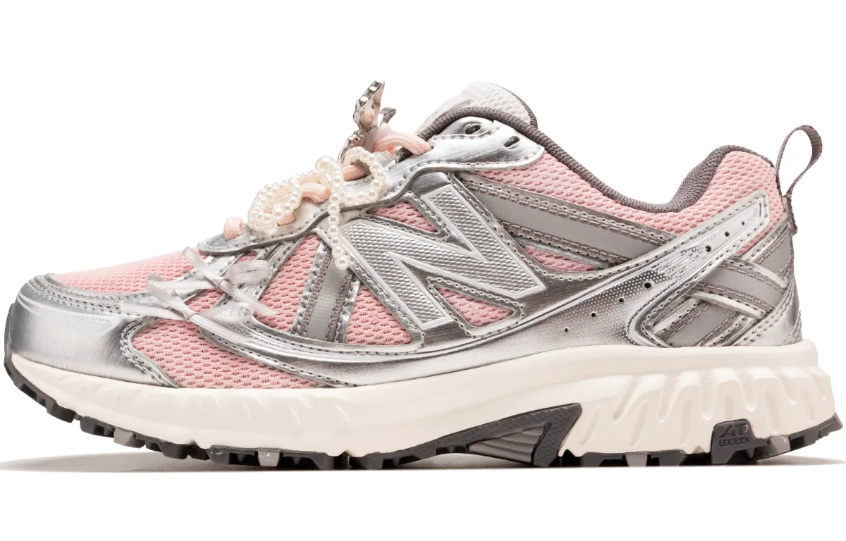 New Balance NB 410 Cushioning Slip Resistant Abrasion Resistant Low top Casual Running Shoes Unisex Silver Pink