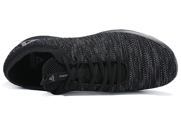 PEAK Qingyi Comfortable Fabric Cushioning Slip Resistant Cushioning Slip Resistant Low top Running Shoes Men’s Black