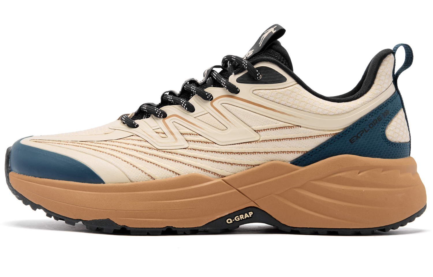 QIAODAN Cushioning Slip Resistant Abrasion Resistant Breathable Coverage Impact Resistant Height Increasing Low top