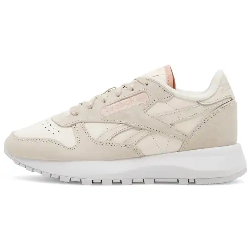 Reebok Classic Leather Comfortable Low top Running Shoes Women's Beige