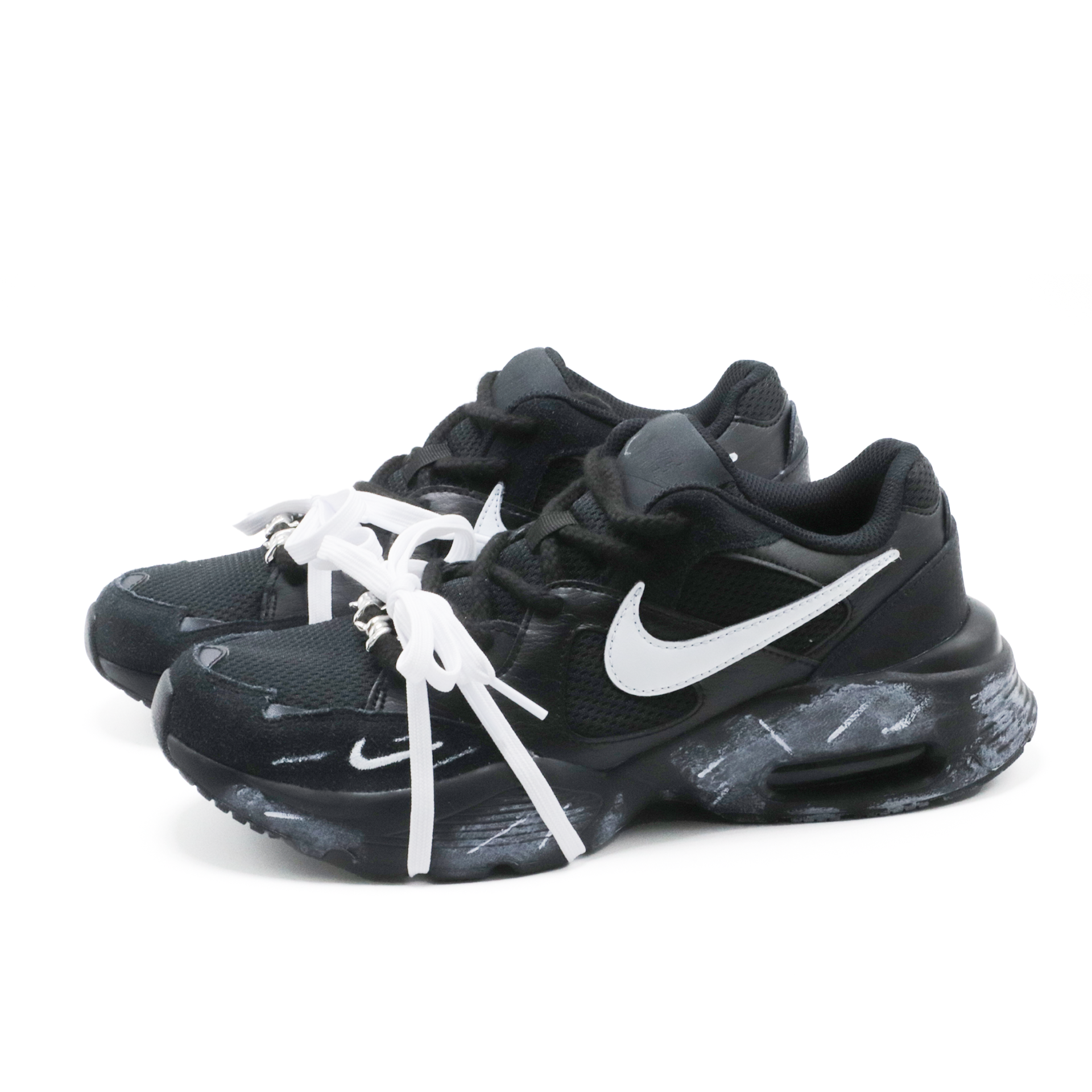 Nike Air Max Fusion Mesh, Textile Slip Resistant Abrasion Resistant Low top Marathon Running Shoes Men’s Black