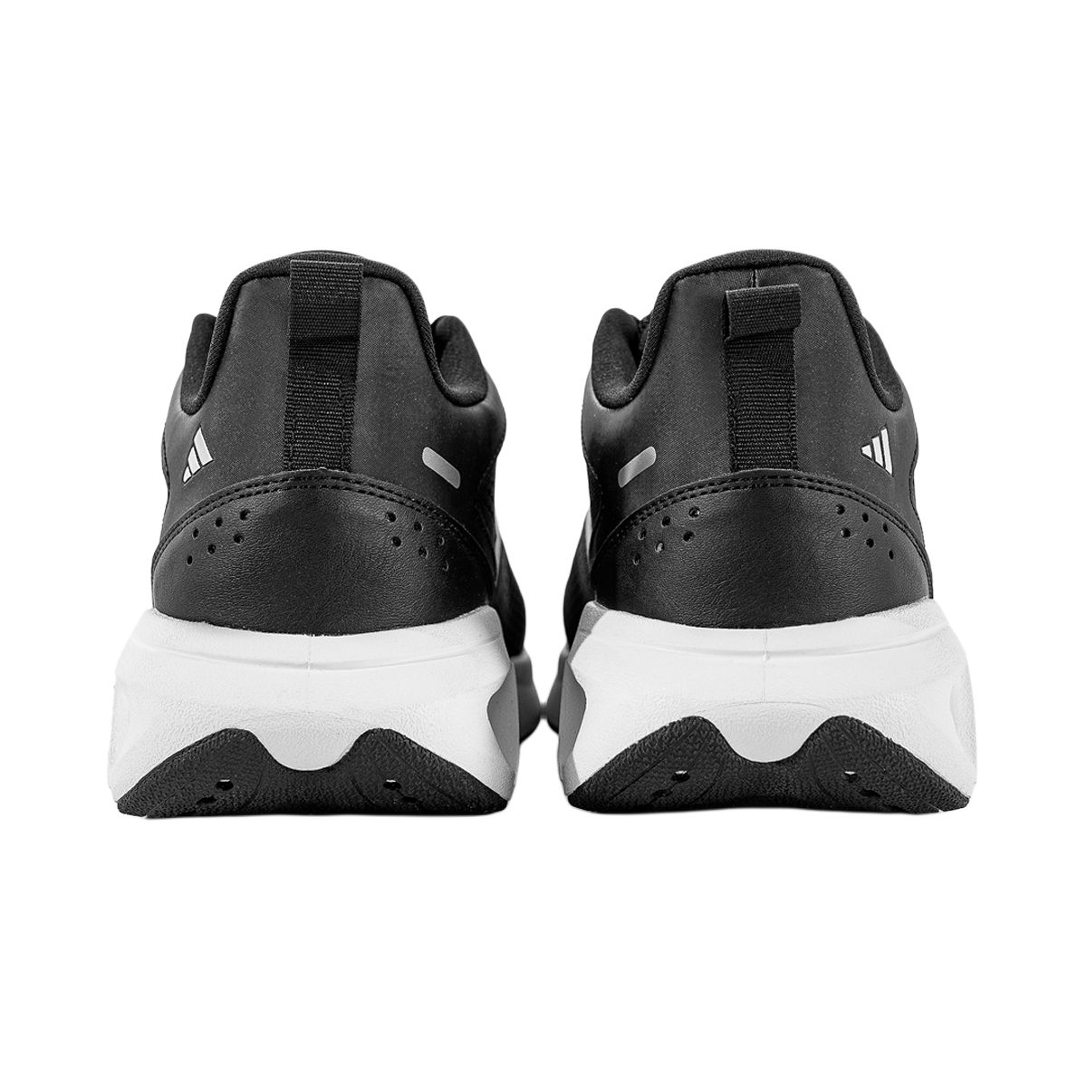 Adidas ALL DAY POWER Low top Running Shoes Unisex Black White Metallic Silver