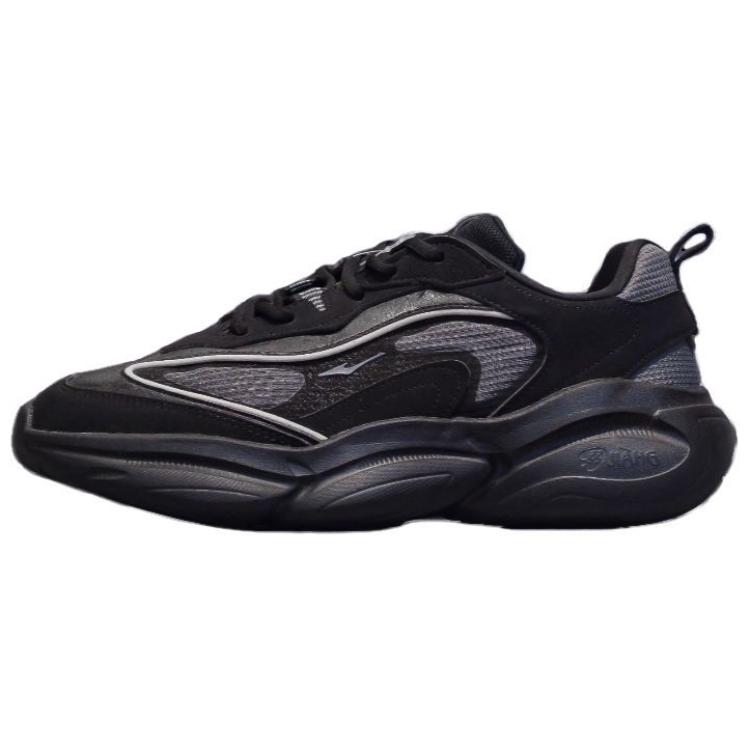 Erke Comfortable Cushioning, Wear Resistant Low top Running Shoes Men’s Black