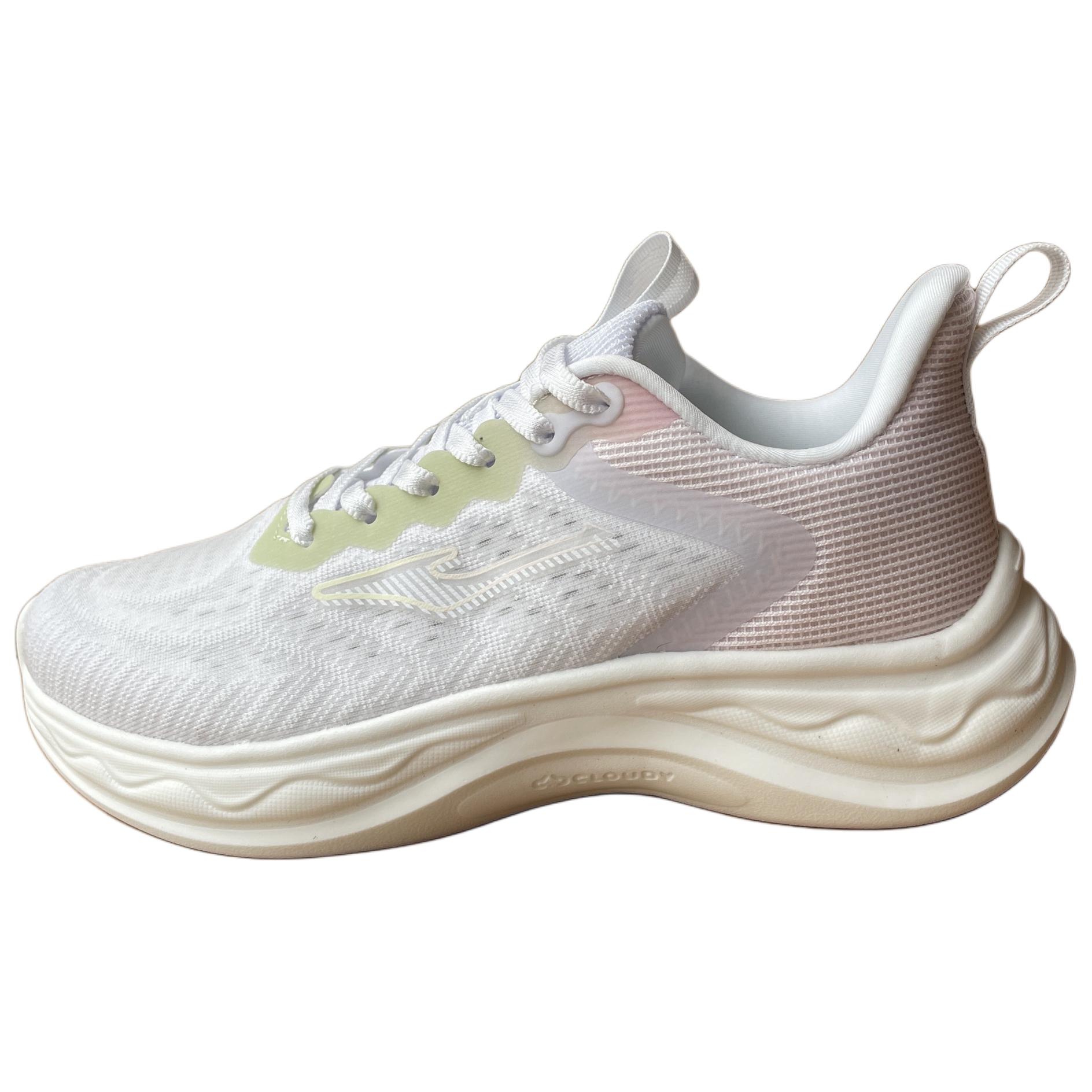Erke Comfortable And Breathable Fabric Low top Running Shoes Women’s White Pink