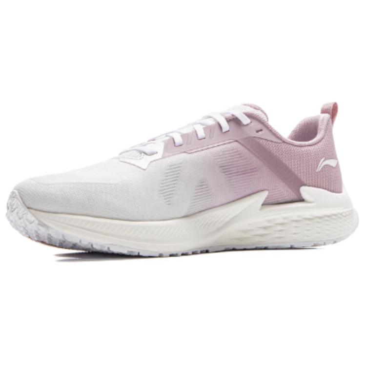 LiNing Breathable And Lightweight Low top Physical Fitness Test, Physical Exam, Racing Running Shoes Women’s White Pink