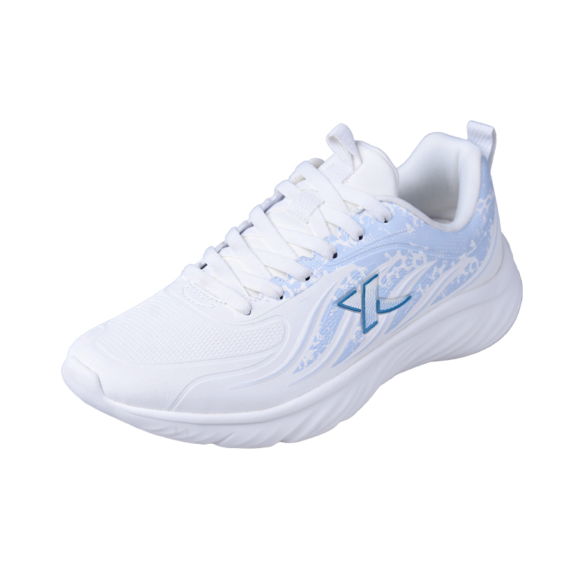 XTEP Breathable Waterproof Cushioning Low top Running Shoes Men’s Sail White/Dusty Blue