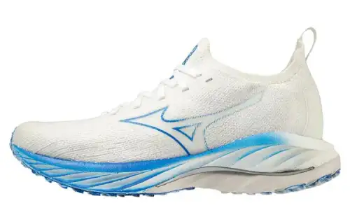 Mizuno Women's Wave Neo Wind 'Undyed White Piece Blue'