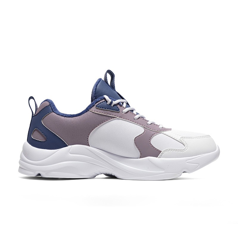 XTEP Waterproof Coverage Thermal Low top Casual Running Shoes Women’s White Purple Blue