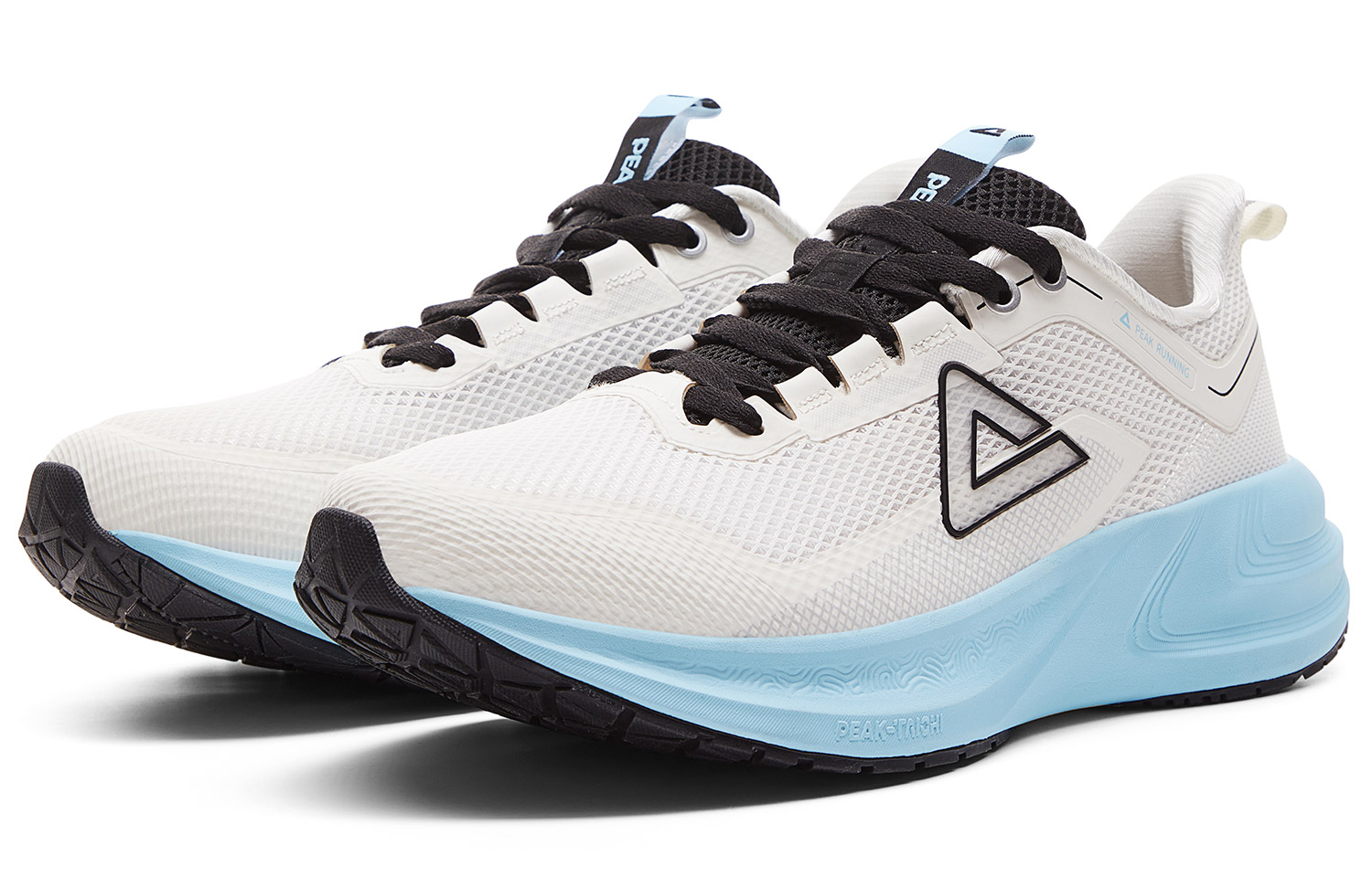 PEAK Cushioning Breathable Slip Resistant Cushioning Breathable Slip Resistant Low top Running Shoes Men’s White Blue