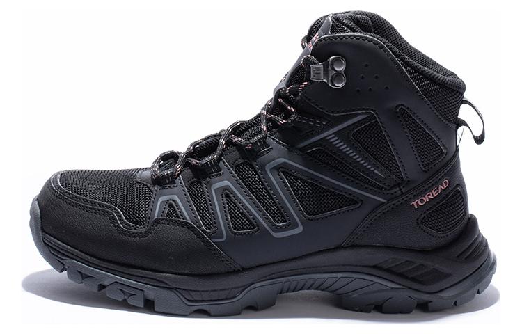 TOREAD Slip Resistant, Abrasion Resistant, Breathable High top Outdoor Shoes Women’s Black Gray