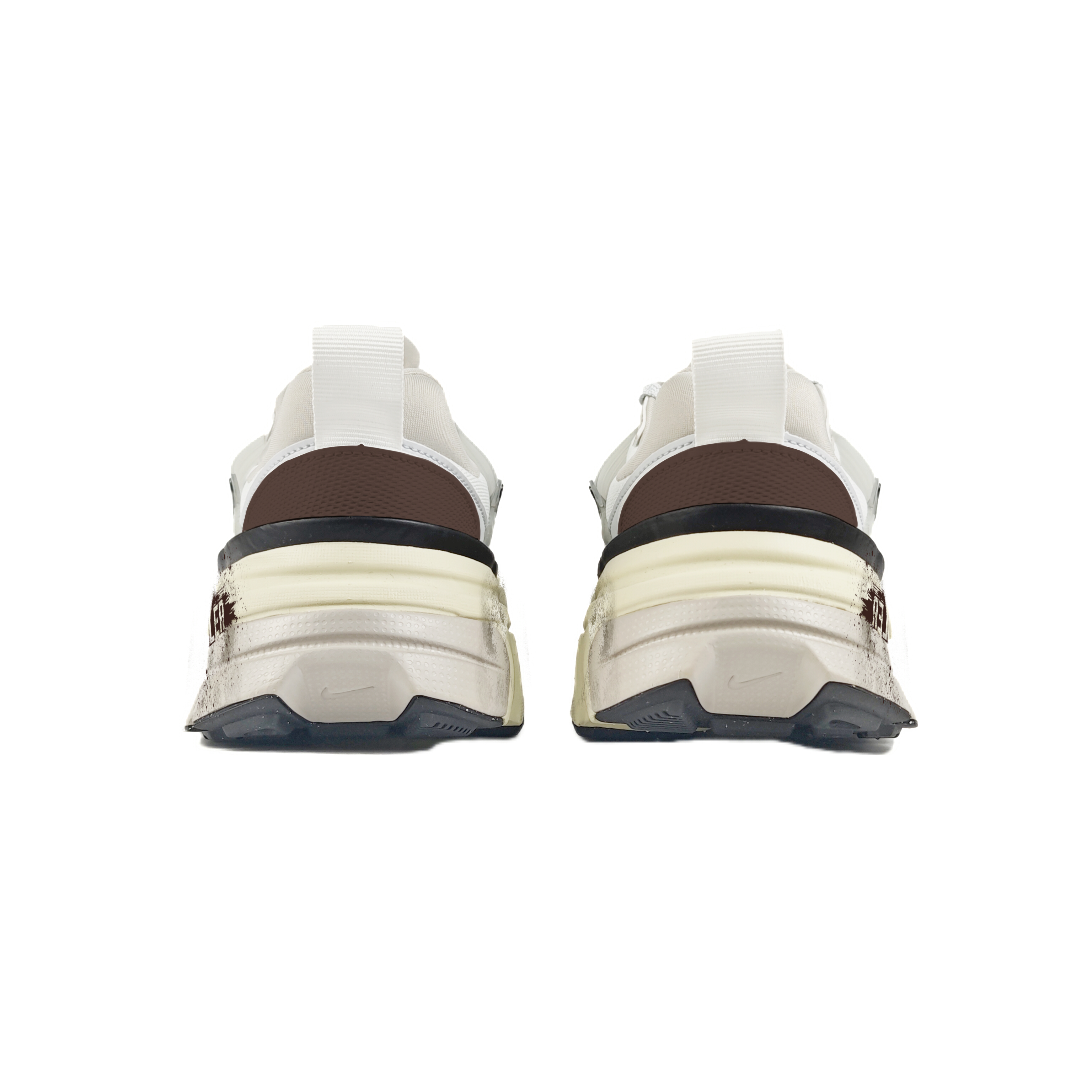 Nike V2K Run Abrasion Resistant Low top Running Shoes Women’s White Brown