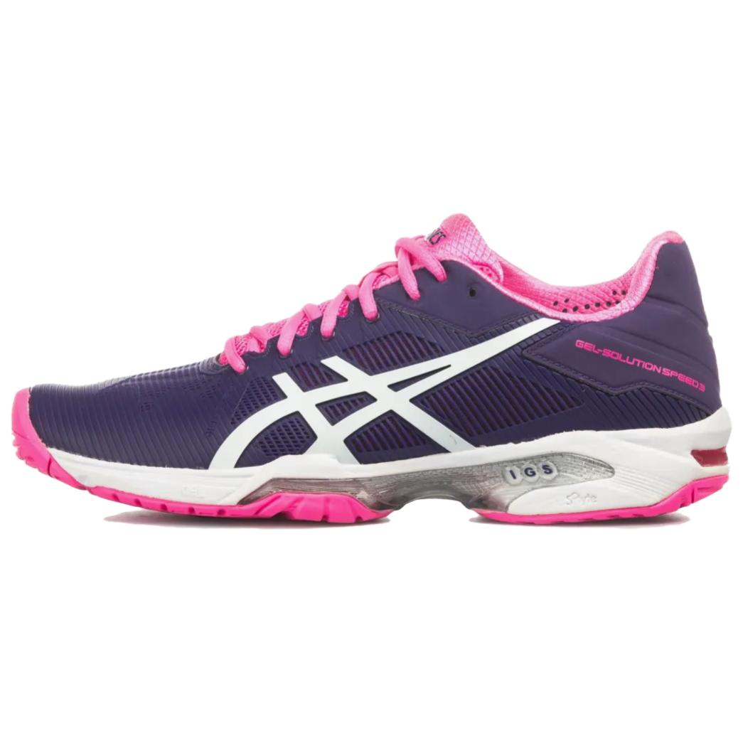 ASICS Gel Solution Speed 3 Textile, Synthetic Leather Abrasion Resistant Breathable Low top Running Shoes Women's