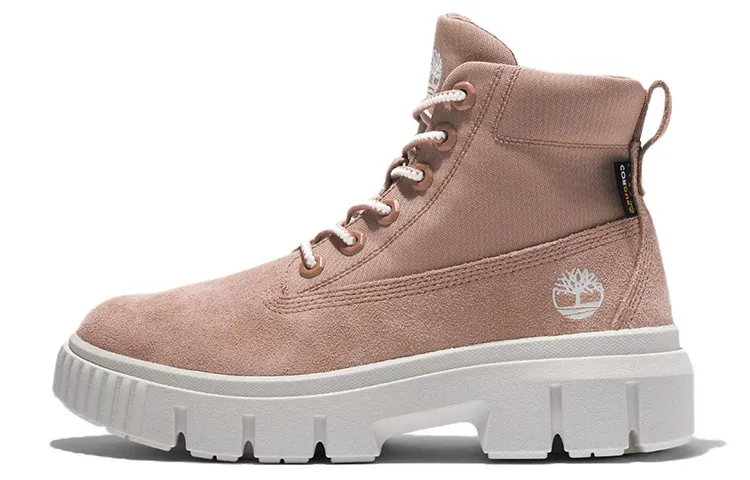 Timberland Greyfield Leather Abrasion Resistant Short Outdoor Boots Women's Pink