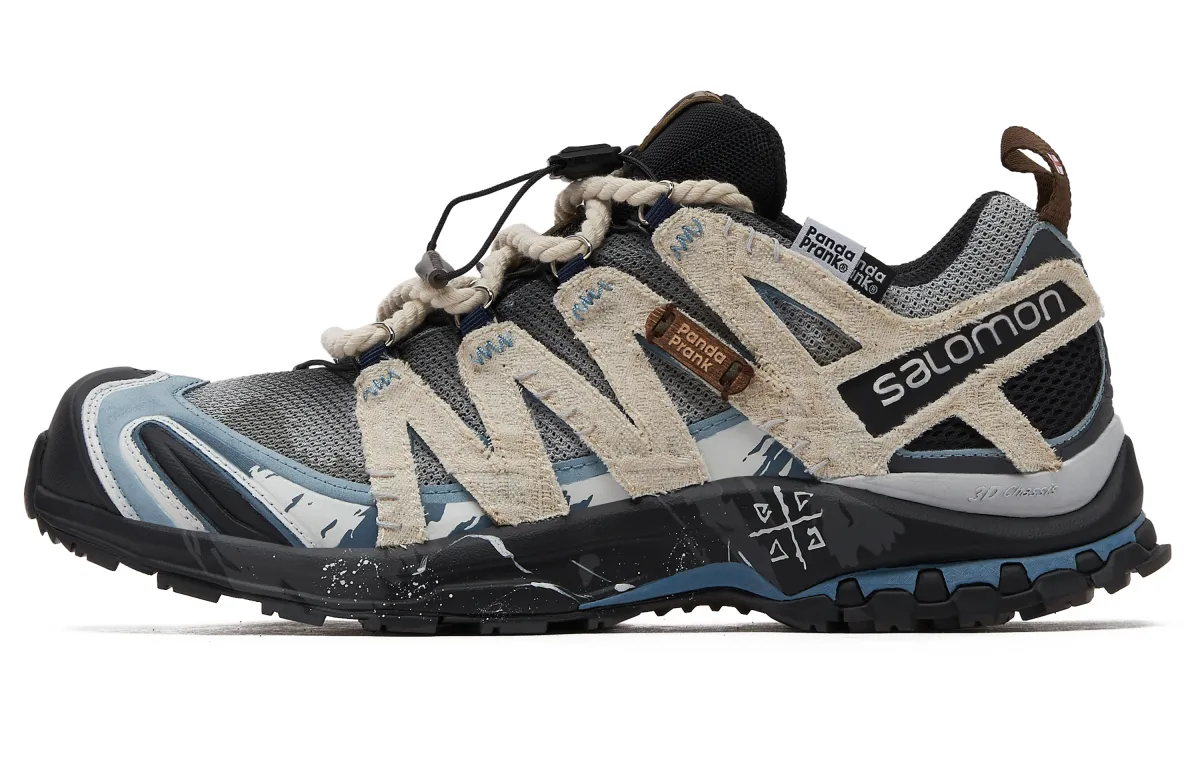 SALOMON XA PRO 3D LA YAUTE Slip Resistant Abrasion Resistant Low top Running Shoes Unisex Beige Blue