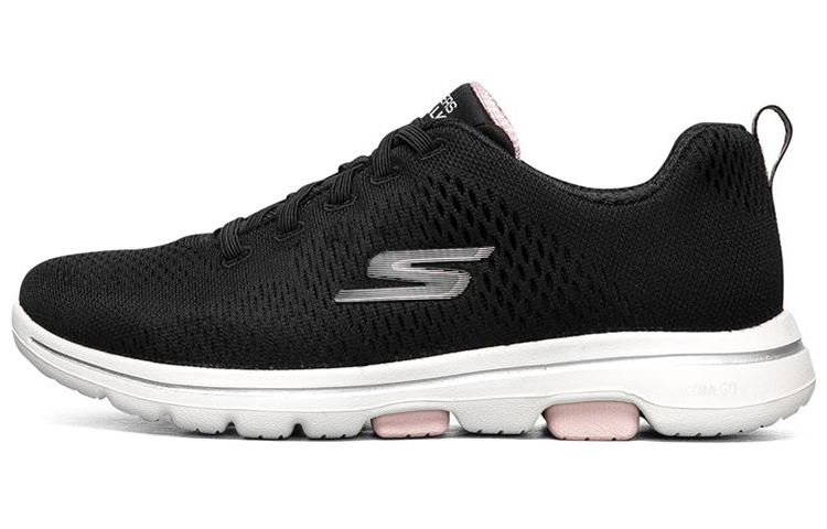 Skechers Skechers Go Walk 5 lightweight cushioning synthetic leather fabric wear-resistant low-top running shoes women's black