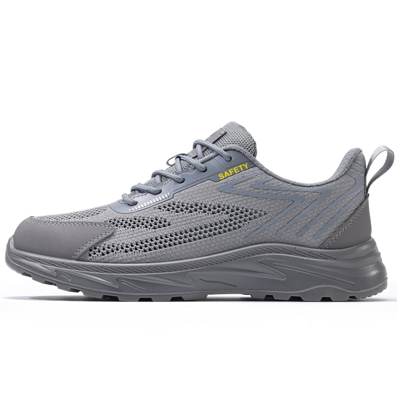 GUYISA Textile, Mesh Impact Resistant, Slip Resistant, Abrasion Resistant Low top Outdoor Shoes Men’s Gray