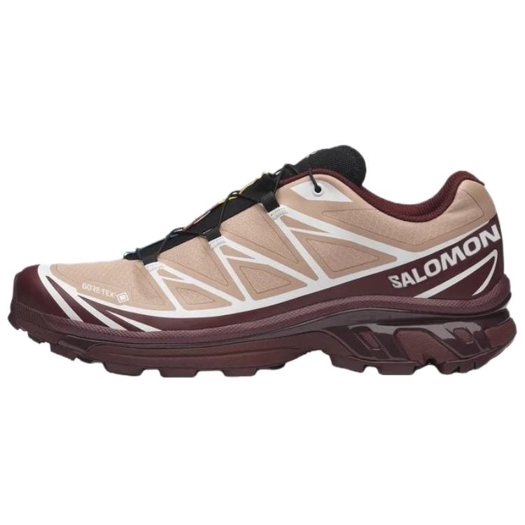 SALOMON XT 6 Abrasion Resistant Waterproof And Breathable Support Casual Trail Running Shoes Unisex Pink