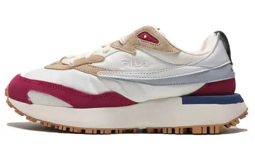 FILA Zagato Abrasion Resistant Breathable Low top Running Shoes Unisex White Red