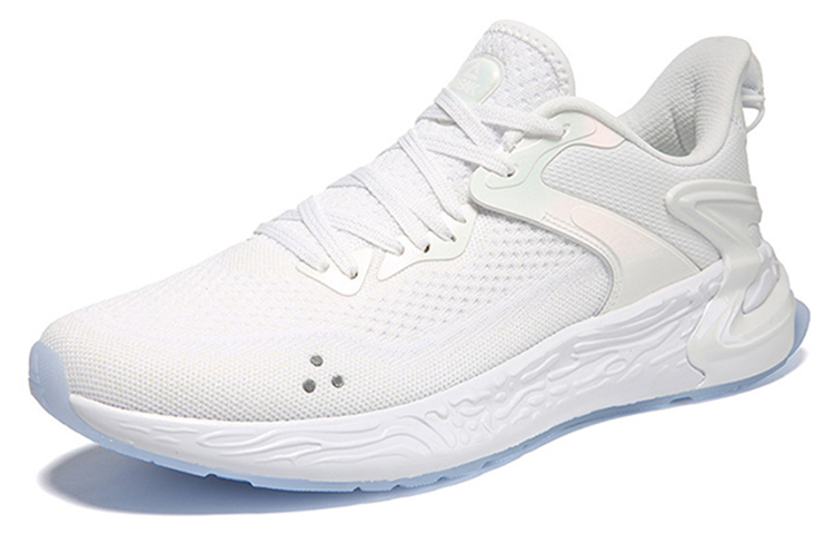 PEAK Textile, Synthetic Leather Slip Resistant, Abrasion Resistant, Lightweight Low top Running Shoes Men's White