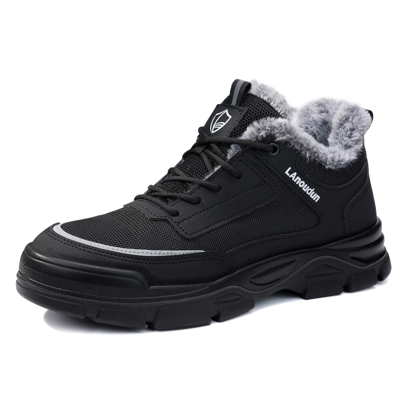LANOUDUN Impact Resistant Thermal Low top Outdoor Shoes Men’s Black