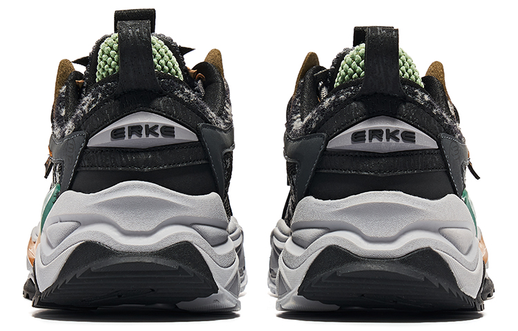 Erke Dijiang Slip Resistant Abrasion Resistant Low top Running Shoes Men’s Gray Black