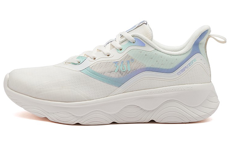 361° Mian Yun Casual Slip Resistant Cushioning Slip Resistant Cushioning Low top Running Shoes Women’s White Blue