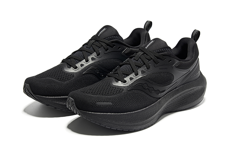 Saucony Surge 3 Mesh Cushioning Support Low top Running Shoes Unisex Black