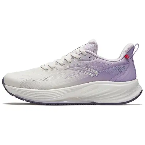 Anta Fabric Slip Resistant Abrasion Resistant Low top Casual Running Shoes Women's Gray Purple