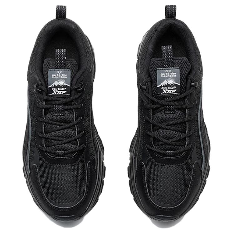 XTEP Slip Resistant Abrasion Resistant Cushioning Low top Outdoor Shoes Women’s Black