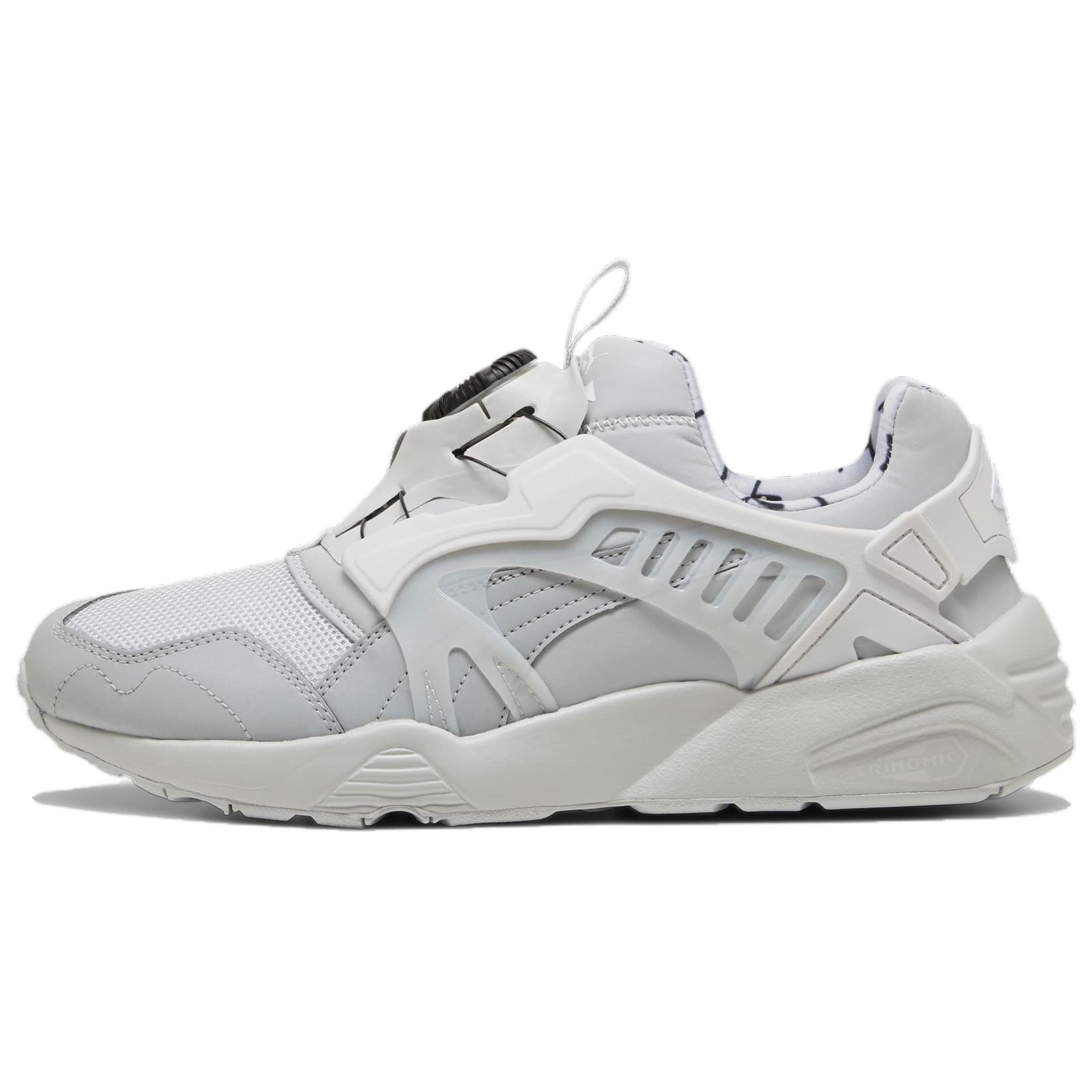 PUMA Disc Blaze Cushioning Abrasion Resistant Cushioning, Wear Resistant Low top Casual Running Shoes Unisex White