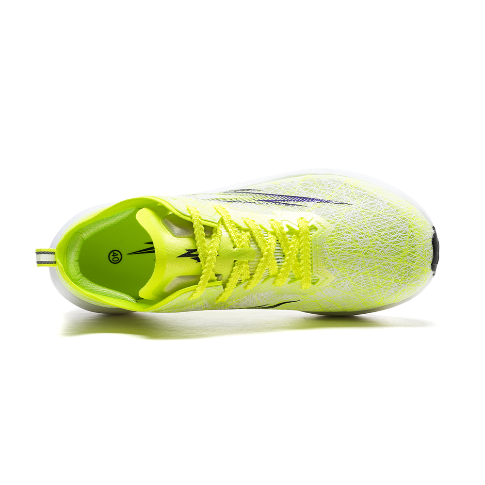 RANDONGLI Low top Full Length Carbon Plate Training Sprint Running Shoes Unisex Neon Green