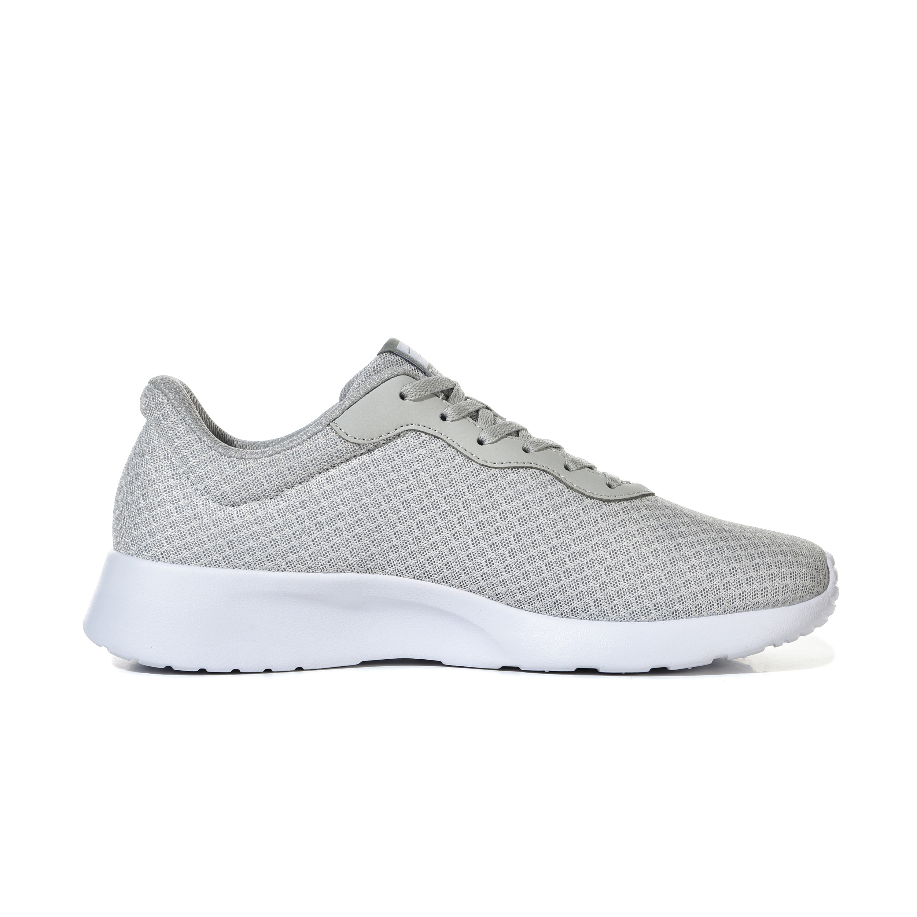 DEERWAY Running Shoes Unisex Low Top White Silver Gray
