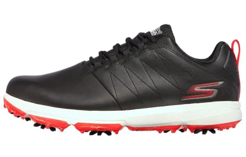 Skechers Go Golf Pro 4 Legacy Leather Low top Golf Shoes Men's Black Red