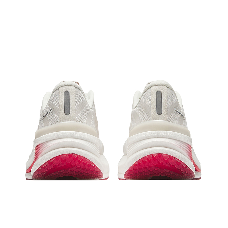 Anta Running Collection Fabric Slip Resistant, Abrasion Resistant, Breathable Low top Running Shoes Women’s White Pink