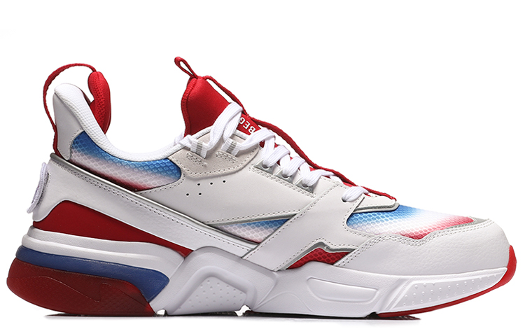 Li Ning 001 Running Shoes Unisex Low Top White/Red