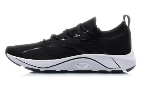 Li Ning Breathable Cushioning Low top Running Shoes Unisex Black White