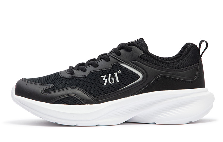 361° Cushioning Slip Resistant Abrasion Resistant Low top Running Shoes Men’s Black White