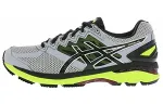 Asics GT 2000 4 Sports Textile, Synthetic Leather Low top Running Shoes Men's Gray Yellow