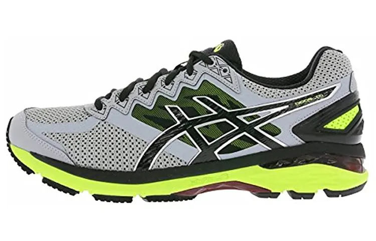 Asics GT 2000 4 Sports Textile, Synthetic Leather Low top Running Shoes Men's Gray Yellow